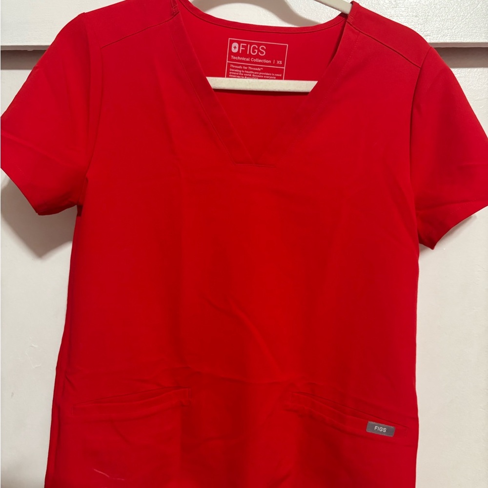 FIGS Women's Red Top and bottom